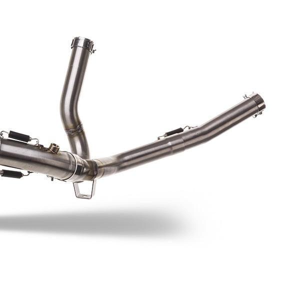 Pot echappement compatible avec Suzuki V-Strom DL650 2012-2016, Trioval, Pot échappement homologué et légal, silencieux avec mi-collecteur y db killer amovible 