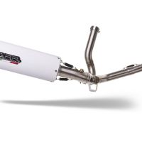 Pot echappement compatible avec Suzuki V-Strom DL650 2012-2016, Albus Ceramic, Pot échappement homologué et légal, silencieux avec mi-collecteur y db killer amovible 