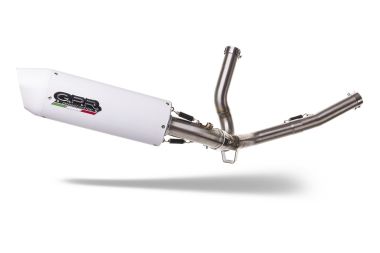 Pot echappement compatible avec Suzuki V-Strom DL650 2012-2016, Albus Ceramic, Pot échappement homologué et légal, silencieux avec mi-collecteur y db killer amovible 