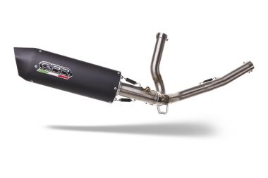 Pot echappement compatible avec Suzuki V-Strom DL650 2012-2016, Furore Nero, Pot échappement homologué et légal, silencieux avec mi-collecteur y db killer amovible 