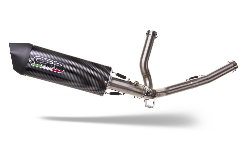 Pot echappement compatible avec Suzuki V-Strom 650 2021-2025, Furore Evo4 Poppy, Système demi complet homologué,pas légal pour les marchés européens, y compris db killer amovible 
