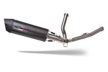 Pot echappement compatible avec Suzuki V-Strom 650 2021-2025, Furore Evo4 Poppy, Système demi complet homologué,pas légal pour les marchés européens, y compris db killer amovible 