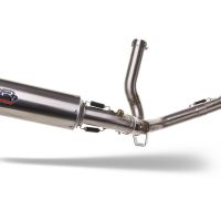 Pot echappement compatible avec Suzuki Sv 650 - S 1999-2002, M3 Inox , Pot échappement homologué et légal, silencieux avec mi-collecteur y db killer amovible 