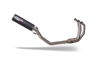 Pot echappement compatible avec Triumph Trident 660 2021-2024, M3 Black Titanium, Pot échappement complet, non légal pour les pays de l'UE, avec db killer amovible 
