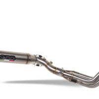 Pot echappement compatible avec Triumph Tiger Sport 660 2022-2024, Deeptone Inox, Pot échappement complet, non légal pour les pays de l'UE, avec db killer amovible 