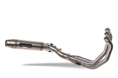 Pot echappement compatible avec Triumph Tiger Sport 660 2022-2024, Deeptone Inox, Pot échappement complet, non légal pour les pays de l'UE, avec db killer amovible 