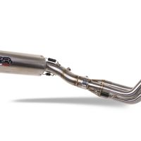 Pot echappement compatible avec Triumph Trident 660 2021-2024, M3 Titanium Natural, Pot échappement complet, non légal pour les pays de l'UE, avec db killer amovible 