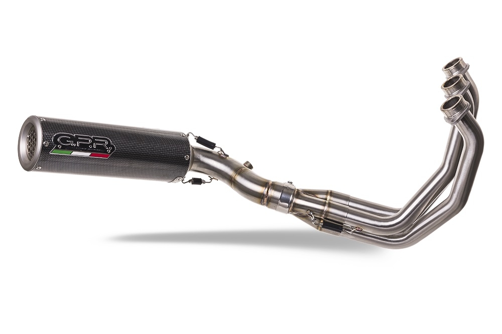 Pot echappement compatible avec Triumph Tiger Sport 660 2022-2024, M3 Poppy , Pot échappement complet, non légal pour les pays de l'UE, avec db killer amovible 