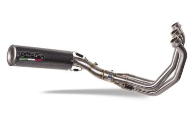 Pot echappement compatible avec Triumph Tiger Sport 660 2022-2024, M3 Poppy , Pot échappement complet, non légal pour les pays de l'UE, avec db killer amovible 