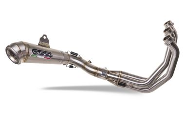 Pot echappement compatible avec Triumph Tiger Sport 660 2022-2024, Powercone Evo, Pot échappement complet, non légal pour les pays de l'UE, avec db killer amovible 