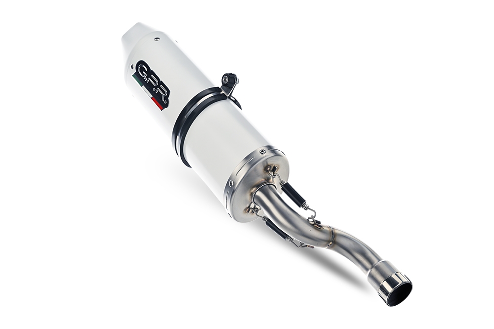 Pot echappement compatible avec Keeway Rkf 125 2021-2023, Albus Ceramic, Pot échappement complet, non légal pour les pays de l'UE, avec db killer amovible 