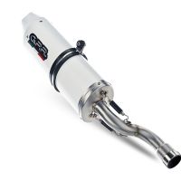 Pot echappement compatible avec Keeway Rkf 125 2021-2023, Albus Ceramic, Pot échappement complet, non légal pour les pays de l'UE, avec db killer amovible 