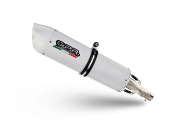 Pot echappement compatible avec Bmw K 1200 Gt 2006-2008, Albus Ceramic, Échappement légal, homologué,silencieux avec db killer amovible et tuyau de liaison spécifique 