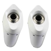 Pot echappement compatible avec Bmw K 1600 Gt 2010-2016, Albus Ceramic, Paire de pot d'échappement homologuées, livrées avec db killer amovible et raccords spécifiques 