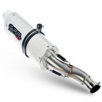 Pot echappement compatible avec Yamaha Mt-07 2014-2016, Albus Ceramic, Homologué et légal, système d'échappement complet, avec db killer amovible 