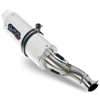 Pot echappement compatible avec Triumph Daytona 660 2023-2025, Albus Ceramic, Homologué et légal, système d'échappement complet, avec db killer amovible 