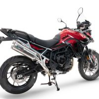 Pot echappement compatible avec Triumph Tiger 900 GT / Pro / Rally Pro 2024-2025, Dual Inox, Échappement légal, homologué,silencieux avec db killer amovible et tuyau de liaison spécifique 
