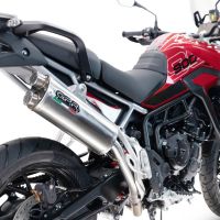 Pot echappement compatible avec Triumph Tiger 900 GT / Pro / Rally Pro 2024-2025, Dual Inox, Échappement légal, homologué,silencieux avec db killer amovible et tuyau de liaison spécifique 