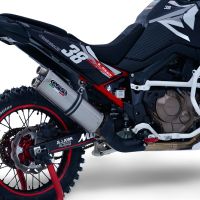 Pot echappement compatible avec Honda Crf 1100 L Africa Twin 2020-2025, Dual Inox, Échappement légal, homologué,silencieux avec db killer amovible et tuyau de liaison spécifique 