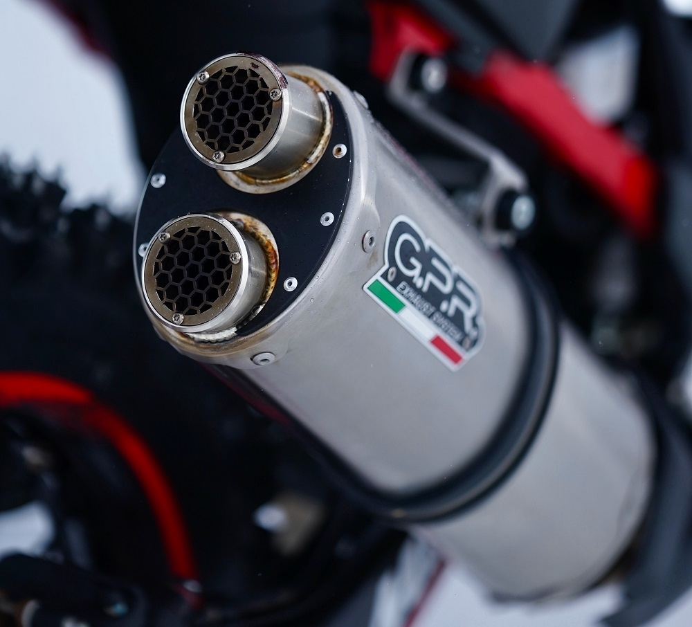 Pot echappement compatible avec Honda Crf 1100 L Africa Twin 2020-2025, Dual Inox, Échappement légal, homologué,silencieux avec db killer amovible et tuyau de liaison spécifique 