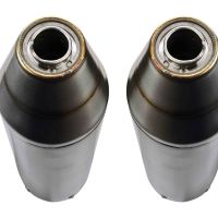 Pot echappement compatible avec Kawasaki Kfx 700 2004-2011, Deeptone Atv, Homologué et légal, système d'échappement complet avec double silencieaux, avec db killer amovible et collecteur spécifique 