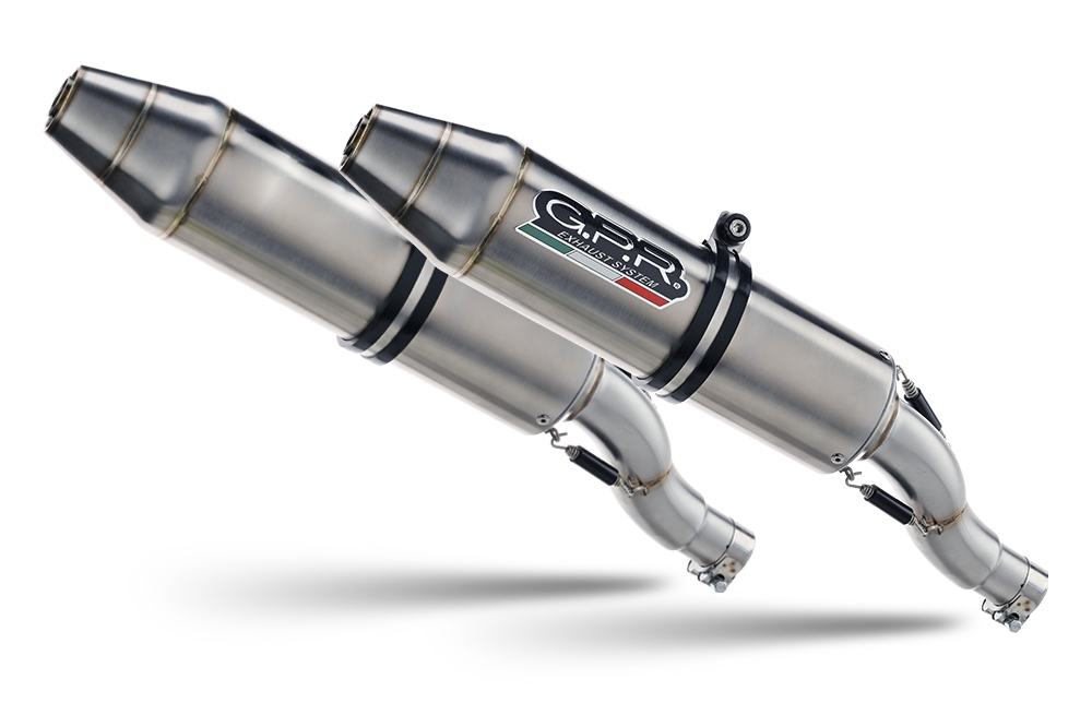 Pot echappement compatible avec Kawasaki Kfx 700 2004-2011, Deeptone Atv, Homologué et légal, système d'échappement complet avec double silencieaux, avec db killer amovible et collecteur spécifique 