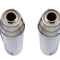 Pot echappement compatible avec Triumph Scrambler 900 2006-2014, Deeptone Inox, Paire de pot d'échappement homologuées, livrées avec db killer amovible et raccords spécifiques 