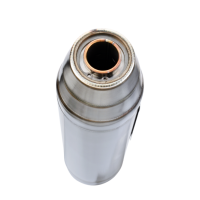 Pot echappement compatible avec Kawasaki KLX 110 / 110 L 2003-2025, Deeptone Inox, Pot d'échappement complet racing, compris de collecteur et db killer amovible, sans homologation 