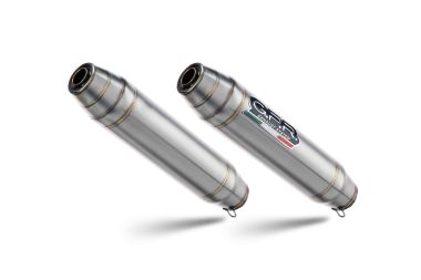 Pot echappement compatible avec Triumph Street Twin 900 2015-2019, Deeptone Inox, Paire de pot d'échappement homologuées, livrées avec db killer amovible et raccords spécifiques 