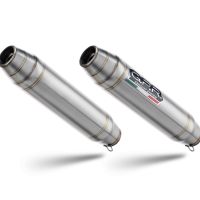 Pot echappement compatible avec Aprilia Dorsoduro 750 2008-2016, Deeptone Inox, Double pot échappement racing, avec les tuyaux de liaison, article sans homologation 