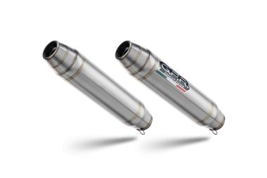 Pot echappement compatible avec Aprilia Dorsoduro 750 2008-2016, Deeptone Inox, Double pot échappement racing, avec les tuyaux de liaison, article sans homologation 