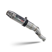 Pot echappement compatible avec Benelli Leoncino 500 Trail 2017-2024, Deeptone Inox, Échappement légal, homologué,silencieux avec db killer amovible et tuyau de liaison spécifique 