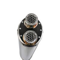Pot echappement compatible avec Aprilia Tuareg 660 2021-2024, Dual Inox, Échappement légal, homologué,silencieux avec db killer amovible et tuyau de liaison spécifique 