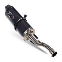 Pot echappement compatible avec Benelli Bn 125 2018-2020, Furore Evo4 Nero, Pot échappement complet, non légal pour les pays de l'UE, avec db killer amovible 