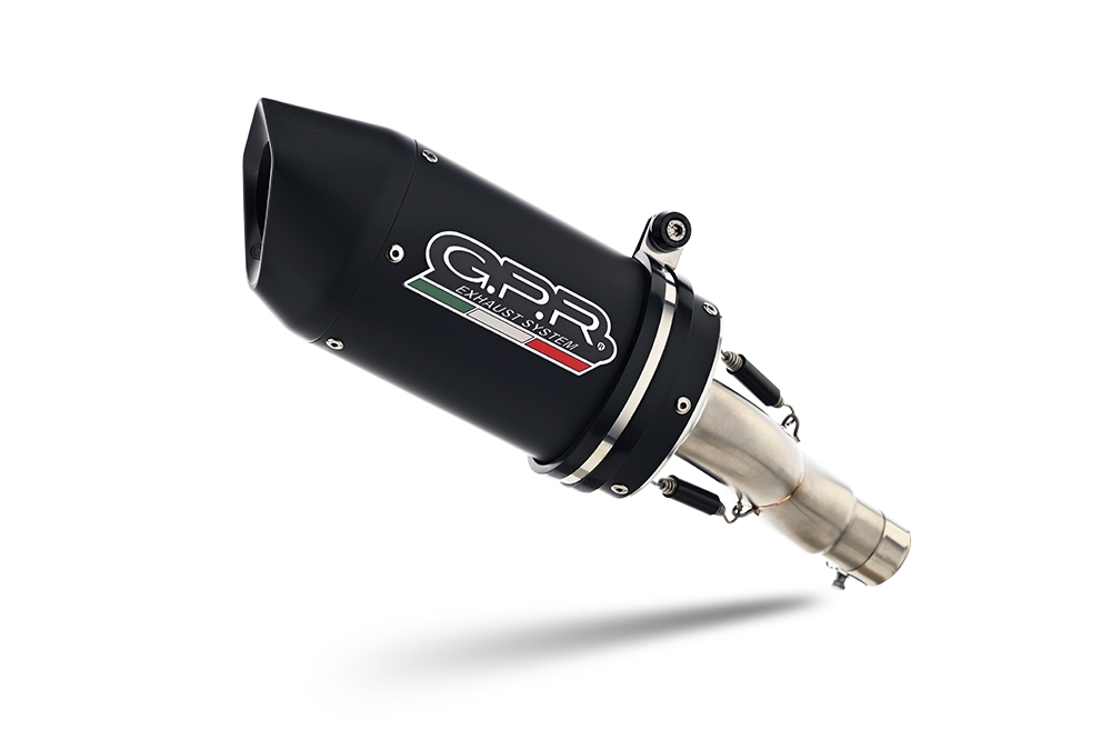 Pot echappement compatible avec Ktm Duke 125 2021-2023, Furore Evo4 Nero, Échappement légal, homologué,silencieux avec db killer amovible et tuyau de liaison spécifique 