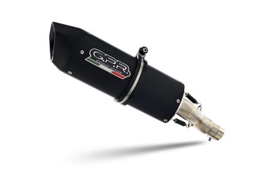 Pot echappement compatible avec Bmw C 650 Sport 2016-2020, Furore Evo4 Nero, Échappement légal, homologué,silencieux avec db killer amovible et tuyau de liaison spécifique 