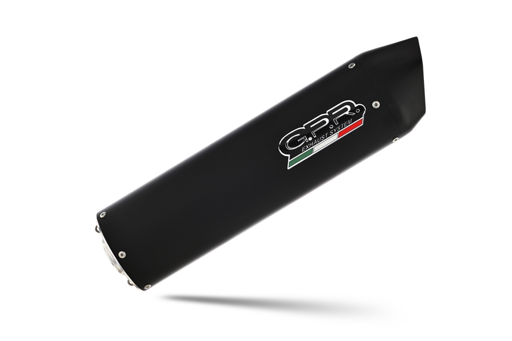 Pot echappement compatible avec Aprilia Etv Caponord 1000 Rally 2001-2007, Furore Nero, Paire de pot d'échappement homologuées, livrées avec db killer amovible et raccords spécifiques 