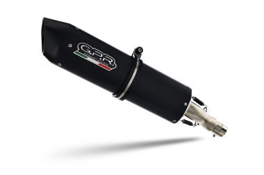 Pot echappement compatible avec Bmw G 310 Gs 2017-2021, Furore Evo4 Nero, Pot échappement complet, non légal pour les pays de l'UE, avec db killer amovible 