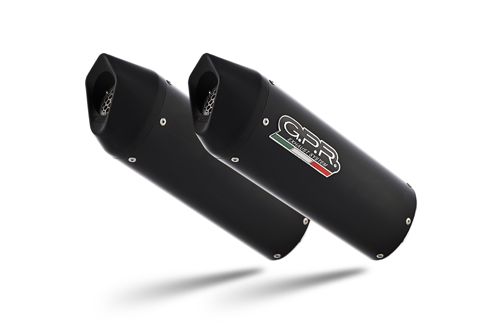 Pot echappement compatible avec Bmw K 1600 Gt 2017-2021, Furore Evo4 Nero, Paire de pot d'échappement homologuées, livrées avec db killer amovible et raccords spécifiques 