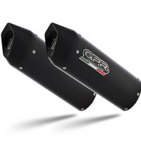 Pot echappement compatible avec Kawasaki Zzr 1400 2017-2022, Furore Evo4 Nero, Paire de pot d'échappement homologuées, livrées avec db killer amovible et raccords spécifiques 
