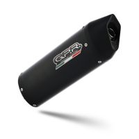 Pot echappement compatible avec Aprilia Mana 850 Gt 2007-2016, Furore Nero, Pot échappement homologué et légal, silencieux avec mi-collecteur y db killer amovible 