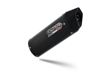Pot echappement compatible avec Aprilia Mana 850 Gt 2007-2016, Furore Nero, Pot échappement homologué et légal, silencieux avec mi-collecteur y db killer amovible 