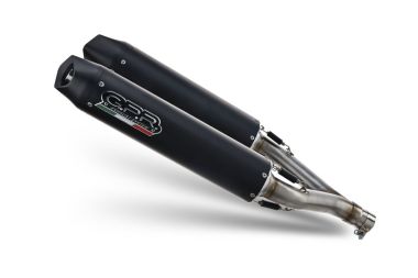 Pot echappement compatible avec Bmw R 1200 S 2006-2008, Furore Nero, Paire de pot d'échappement homologuées, livrées avec db killer amovible et raccords spécifiques 