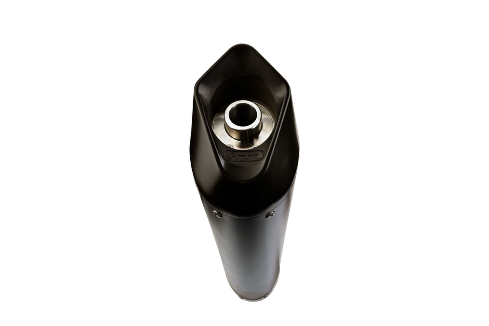 Pot echappement compatible avec Aprilia Leonardo 125 1996-2006, Furore Nero, Pot d'échappement complet racing, compris de collecteur et db killer amovible, sans homologation 