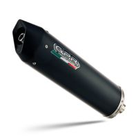 Pot echappement compatible avec Aprilia Leonardo 125 1996-2006, Furore Nero, Pot d'échappement complet racing, compris de collecteur et db killer amovible, sans homologation 
