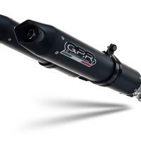 Pot echappement compatible avec Aprilia Dorsoduro 750 2008-2016, Furore Nero, Paire de pot d'échappement homologuées, livrées avec db killer amovible et raccords spécifiques 