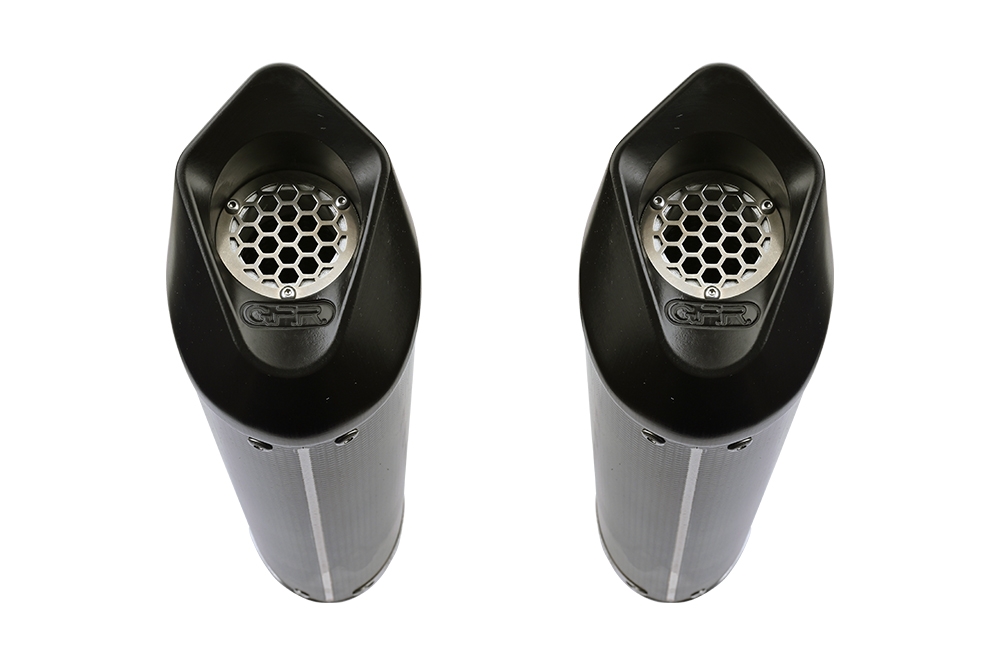 Pot echappement compatible avec Bmw K 1600 Gtl 2017-2021, Furore Evo4 Poppy, Paire de pot d'échappement homologuées, livrées avec db killer amovible et raccords spécifiques 