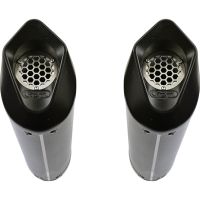Pot echappement compatible avec Bmw K 1600 Gtl 2017-2021, Furore Evo4 Poppy, Paire de pot d'échappement homologuées, livrées avec db killer amovible et raccords spécifiques 