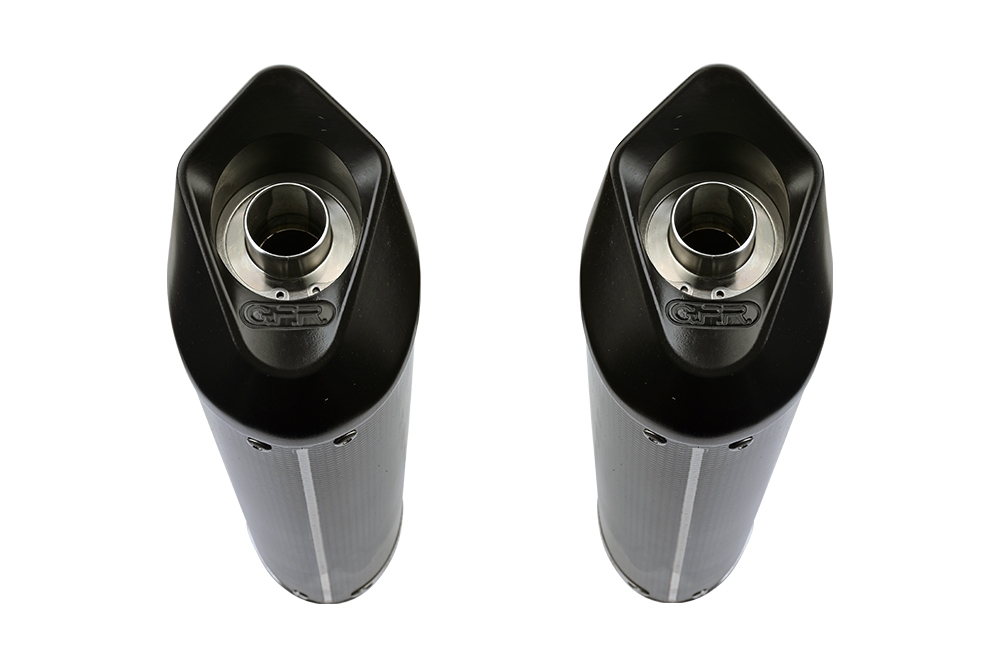 Pot echappement compatible avec Bmw R 1200 S 2006-2008, Furore Poppy, Paire de pot d'échappement homologuées, livrées avec db killer amovible et raccords spécifiques 