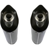 Pot echappement compatible avec Bmw R 1200 S 2006-2008, Furore Poppy, Paire de pot d'échappement homologuées, livrées avec db killer amovible et raccords spécifiques 